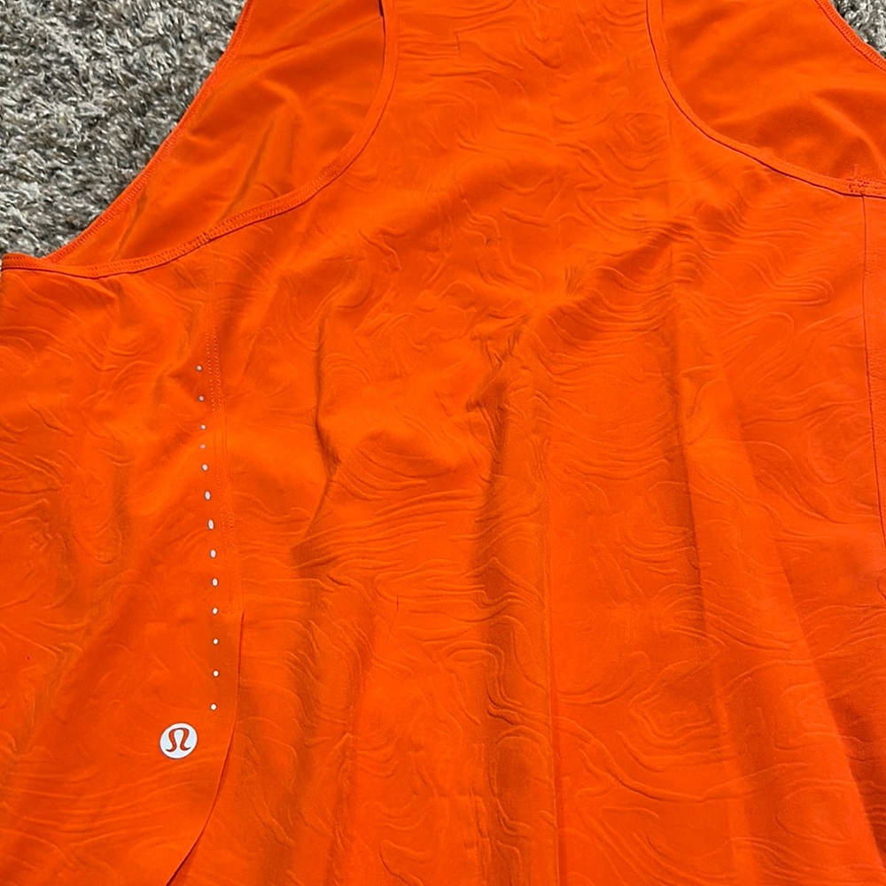 Lululemon Athletica Orange Sleeveless Backless Tank Top (Never worn!) - Picture 2 of 4